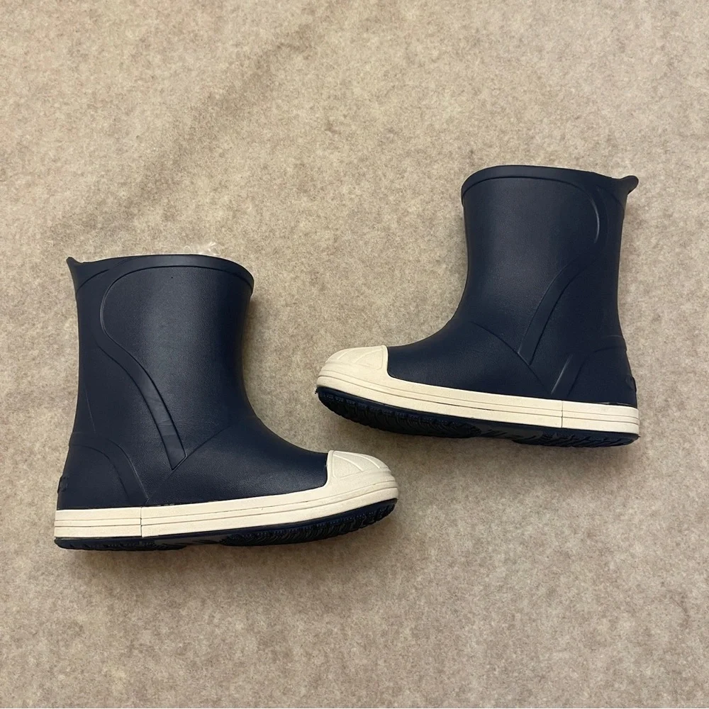 CROCS Navy Blue Toddle Little Boy Rubber Rain Boots Size 13